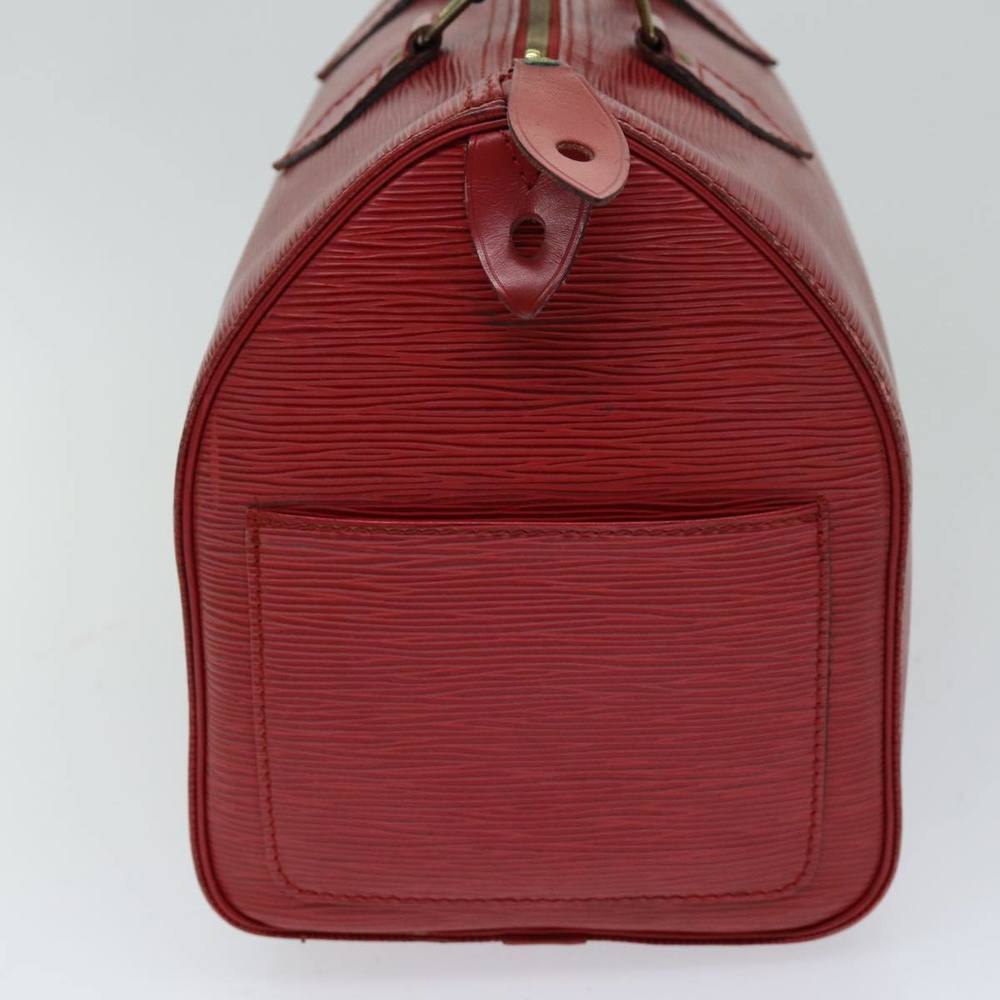 LOUIS VUITTON Epi Speedy 30 Hand Bag Castilian Red M43007 LV Auth 76072 - Picture 3 of 16